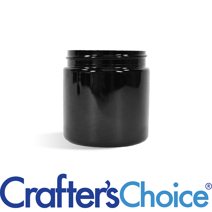 2 oz Black Basic Plastic Jar - 48/400