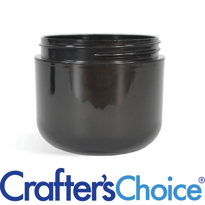 4 oz Black Double Wall Plastic Jar - 70/400