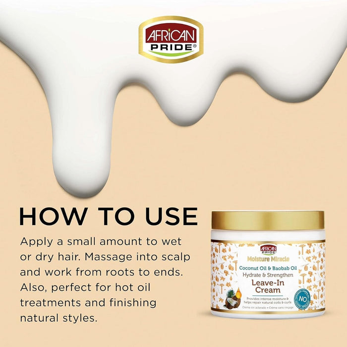 AFRICAN PRIDE Moisture Miracle Leave-In Cream 15oz
