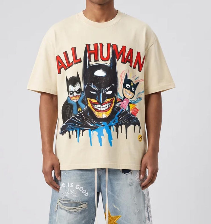 All Human "Dark Knight v2" Tee - Cream
