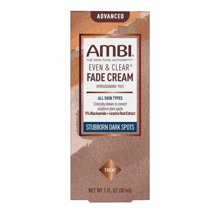AMBI Even & Clear Fade Cream Hydroquinone-Free Advanced Stubborn Dark Spots 1oz/ 29.3ml