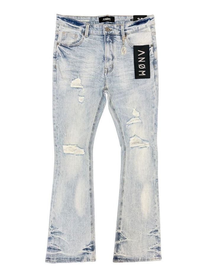 ANOM "Obscura" Light Blue Wash Stacked Denim Jeans