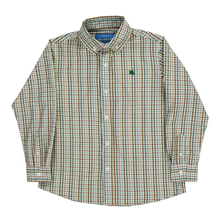 Bailey Boys Performance Button Down Shirt, Acorn Plaid