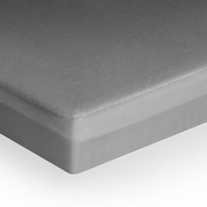 Bamboo|Terry|Waterproof|Mattress|Protector|72|48|inches|Double|Size|Grey