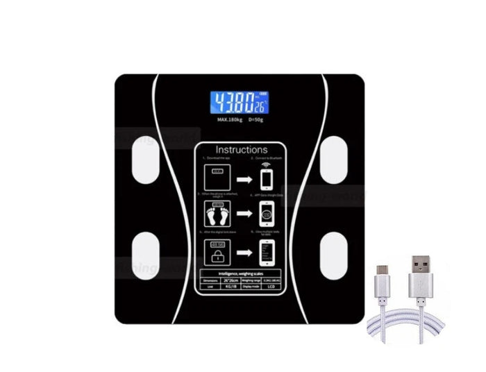 Body Fat Scale 180kg Bluetooth Smart BMI Digital Bathroom Wireless Weight Scales 🇨🇳