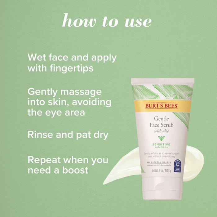 BURT'S BEES Gentle Face Scrub With Aloe مقشر البشرة من برتس بييز