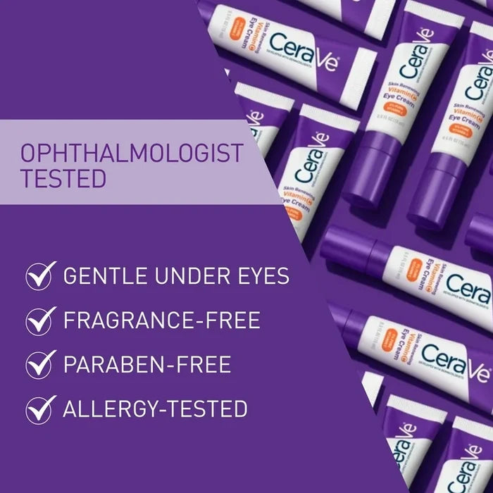 CeraVe Skin Renewing Vitamin C Eye Cream – 15ml | Brightening & Hydrating Eye Treatment