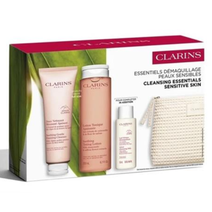 Clarins Set Nett Mouss Apaisant+Lotion Apaisante + Mini Lait Demaq 50Ml