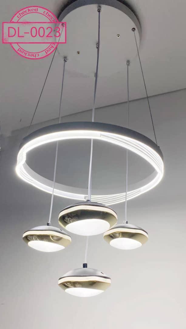 DL-0023 Modern LED Ring Chandelier with Saucer Pendants