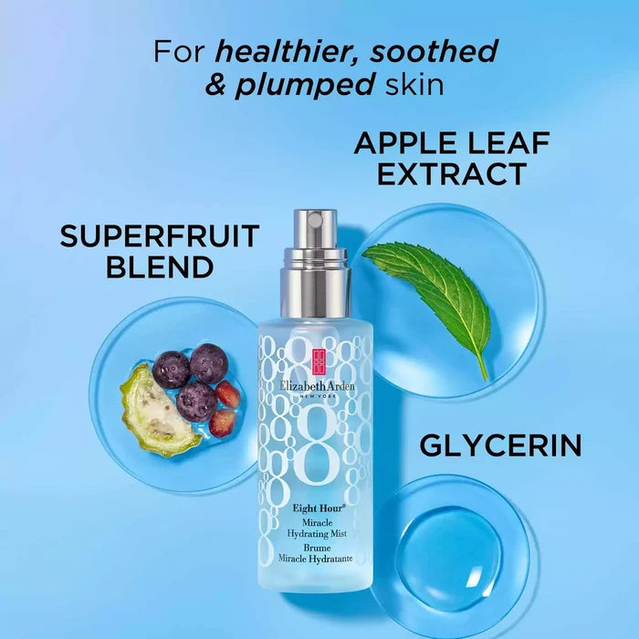 For healthier, soothed and plumped skin. Key ingredients includes apple leaf extract, superfruit blend, and glycerin