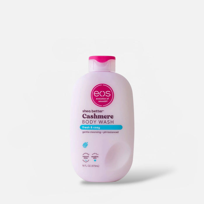 eos Shea Better Cashmere Body Wash - Fresh & Cozy 473ml غسول الجسم إيوس بزبدة الشيا والكشمير - منعش ومريح - Princess Cosmetics Qatar