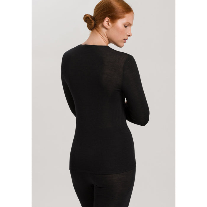 HANRO Long Sleeve Shirt Crew-Neck - Woolen Silk