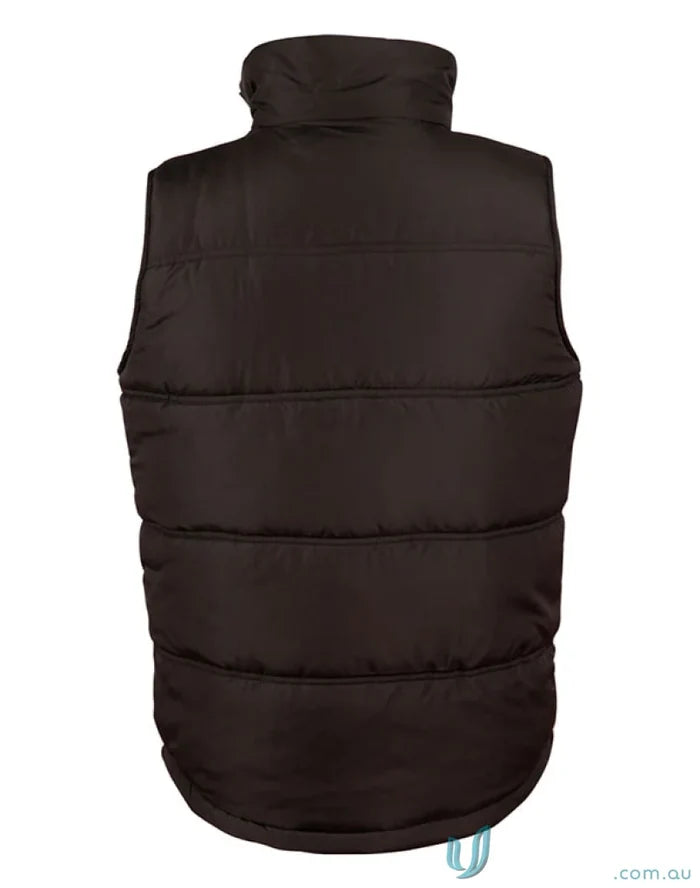 Padded black vest from jk47 Everest Winning Spirit Workwear pongee shell vest