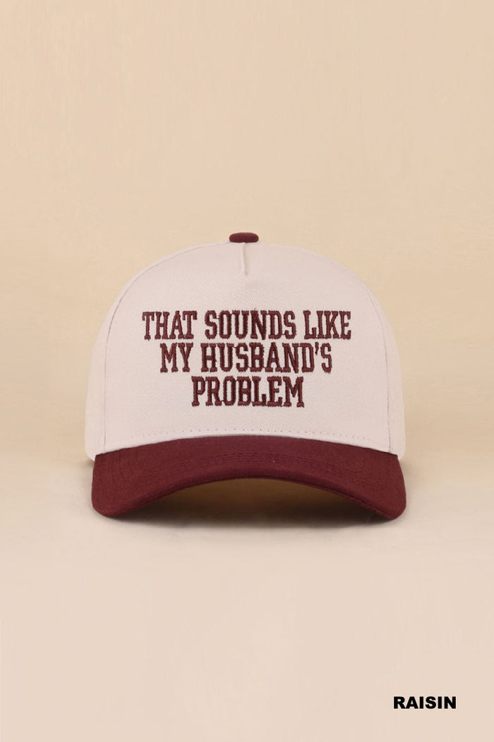 Husbands Problem Hat - Raisin