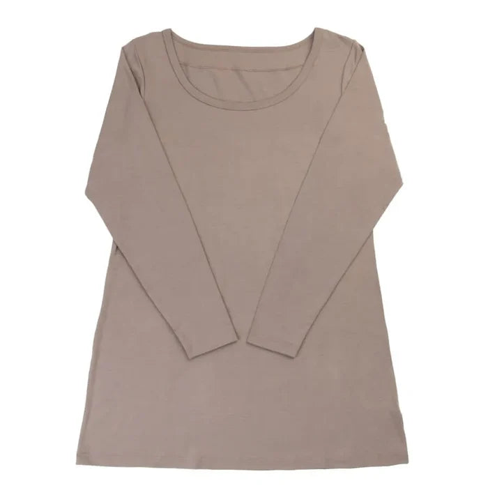 Joha bambus langærmet bluse beige