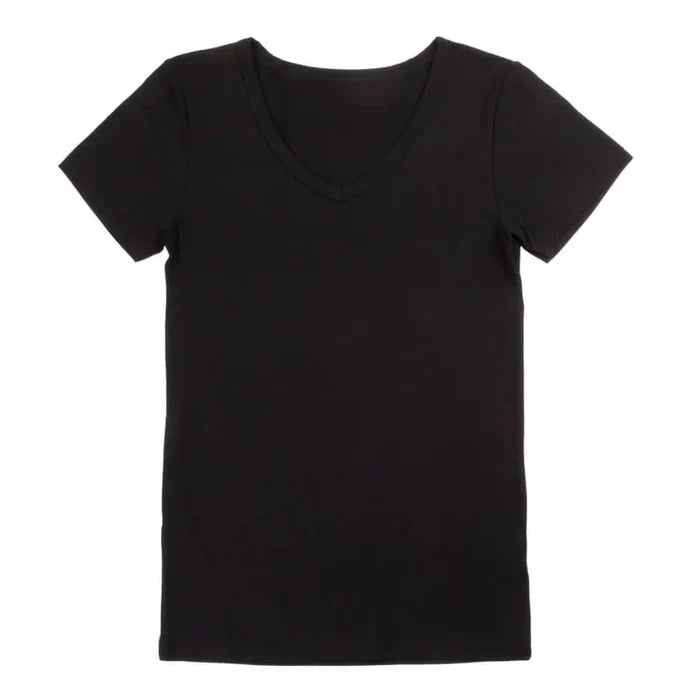 Joha bambus t-shirt med v-hals sort