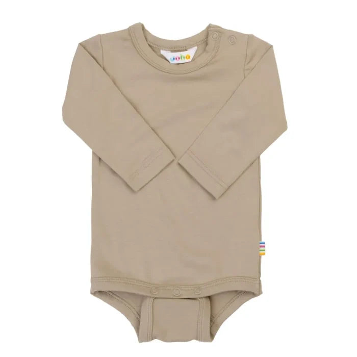Joha body med lange ærmer i økologisk bambus beige