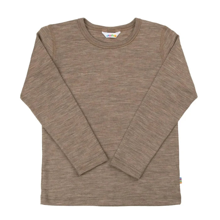 Joha uld-silke bluse beige melange