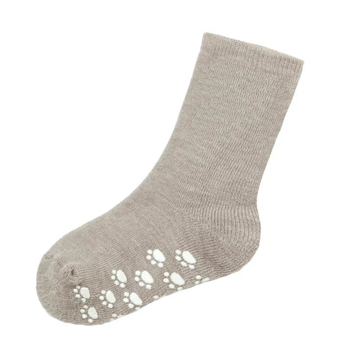 Joha uldstrømper i beige med anti-slip