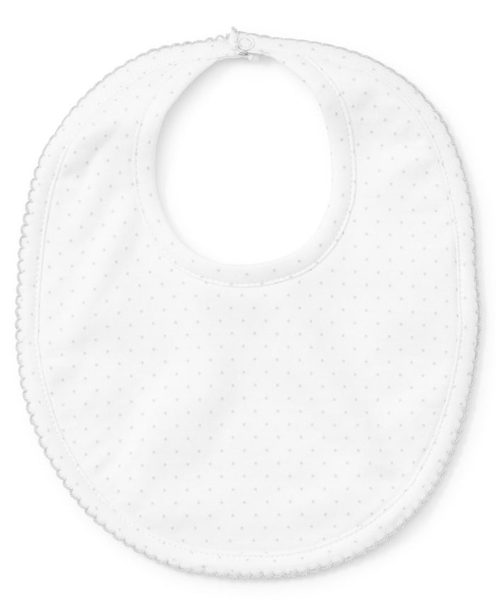 Kissy Kissy Dot Bib White/Silver
