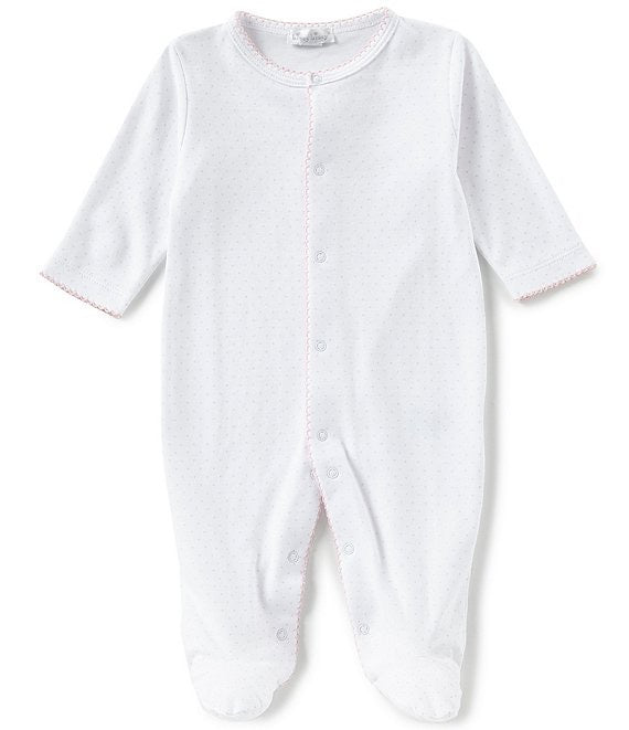 Kissy Kissy Dots Print Footie White/Pink