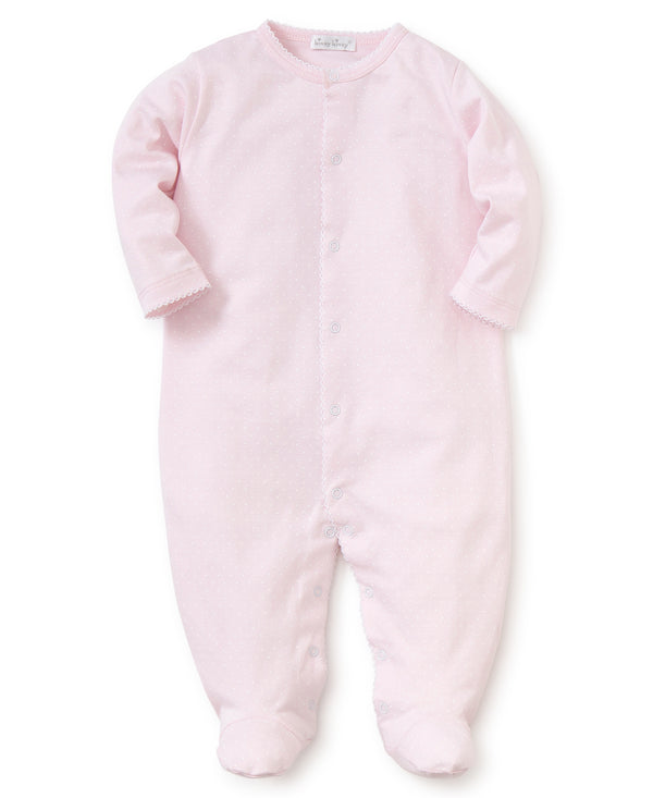 Kissy NEW Dots Print Footie-Pink/White