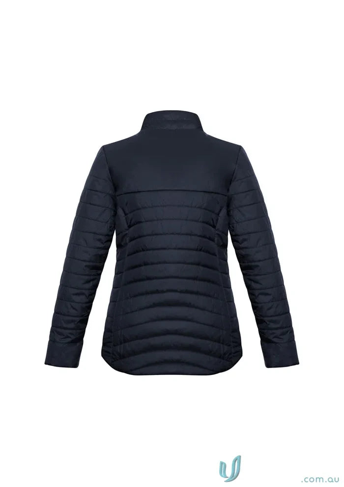 Navy blue quilted Ladies Expedition Jacket from Biz Collection Womens J750L Jacket line