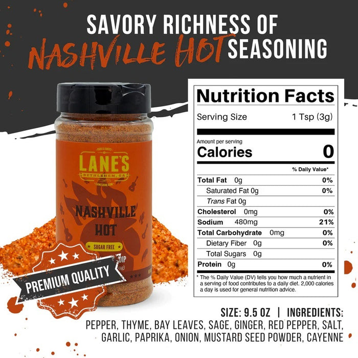 Lane's BBQ 'Nashville Hot' Rub (9.5oz) 269g