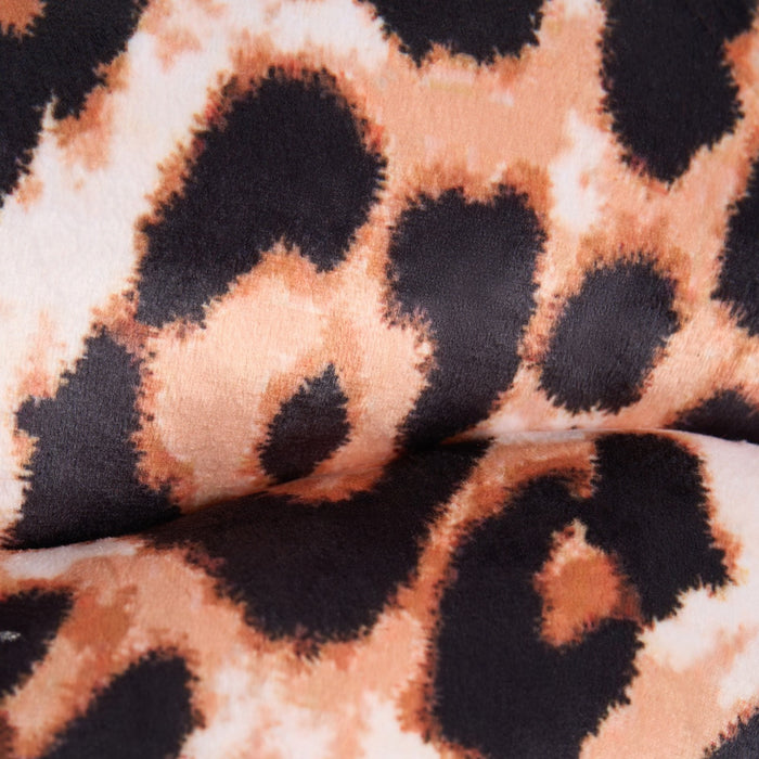Leopard Print Lips Shaped Cushion - Natural 🇬🇧