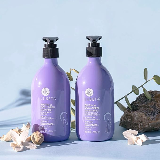 Luseta Biotin & Collagen Hair Growth Set: 500 ml Shampoo, 500 ml Conditioner, 100 ml Serum