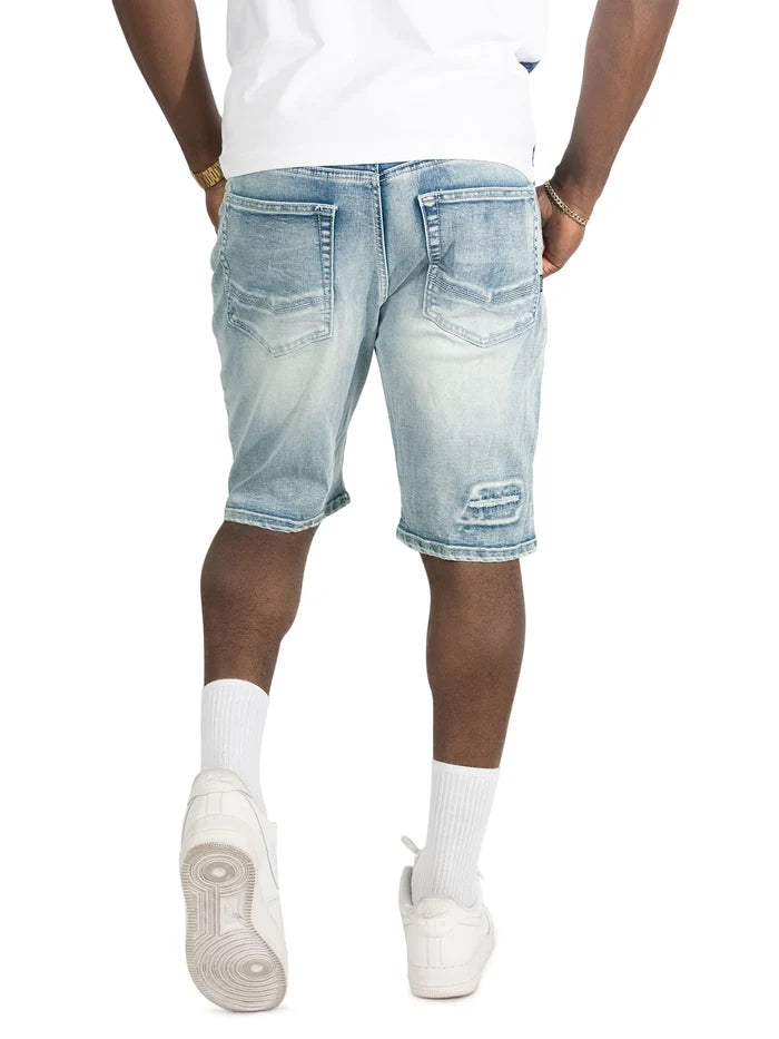 Makobi Prego Light Blue Wash Denim Shorts (M904)