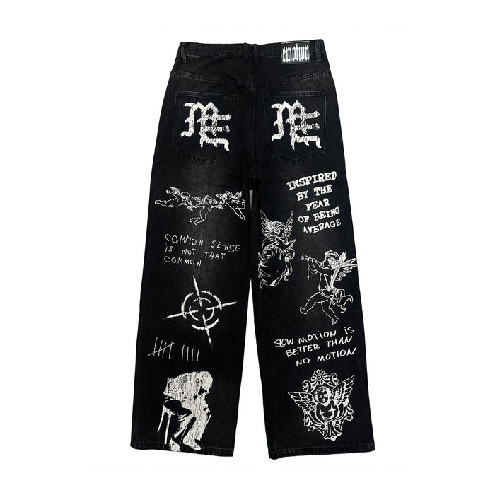 Mixed Emotion "Canvas" Black Denim Jeans