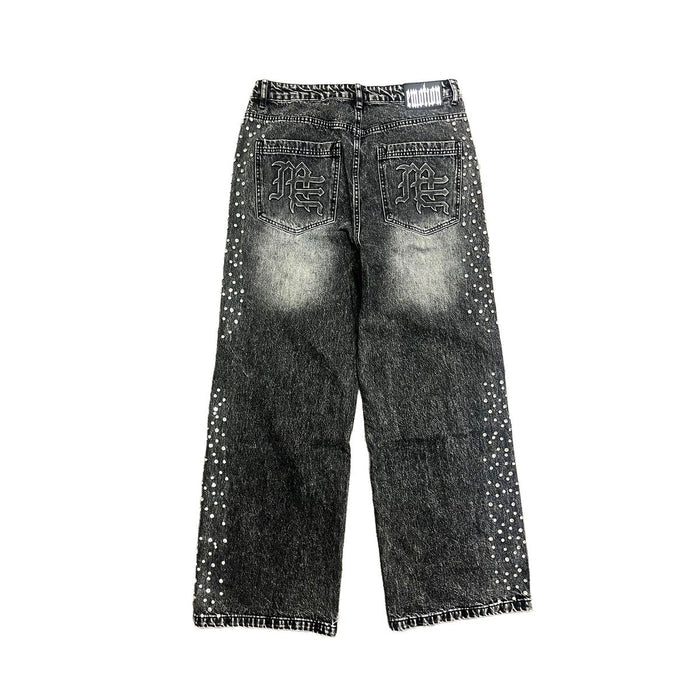 Mixed Emotion "Stone" Grey Baggy Jeans