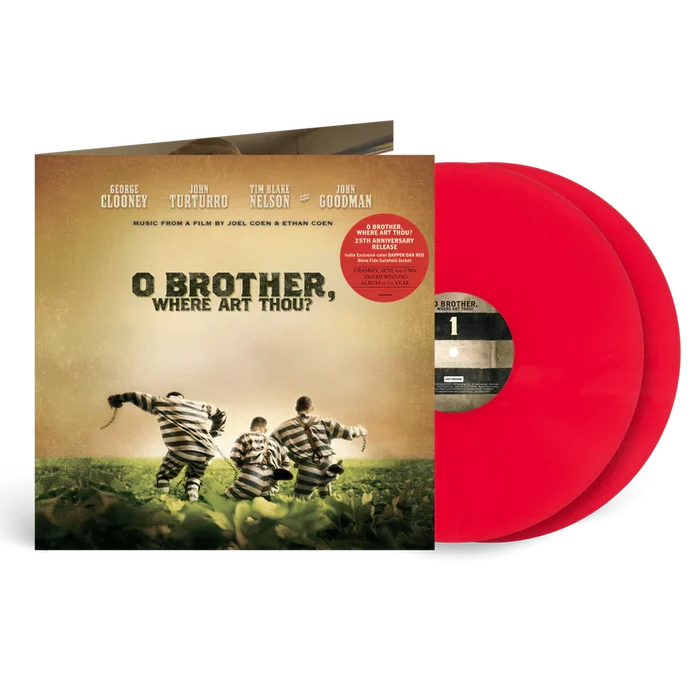 O Brother Where Art Thou 25th Anniversary Vinyl, Indie Exclusive Dapper Dan Red Color, 2 Discs