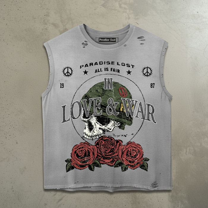 Paradise Lost "Love is A Battlefield" Grey Cutoff Tee