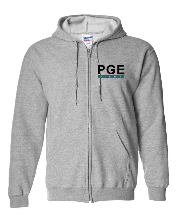 PGE Circle Zip Up Hoodie- 2 Colors -Matte or Glitter