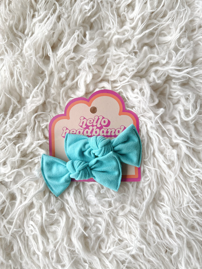 Pigtail Clip Set - Aqua