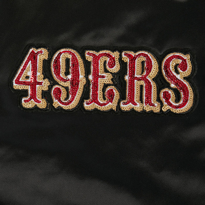 Pro Standard San Francisco 49ers Game Day Classics Women's Satin Jacket - Black (FS4U410544-BLK)