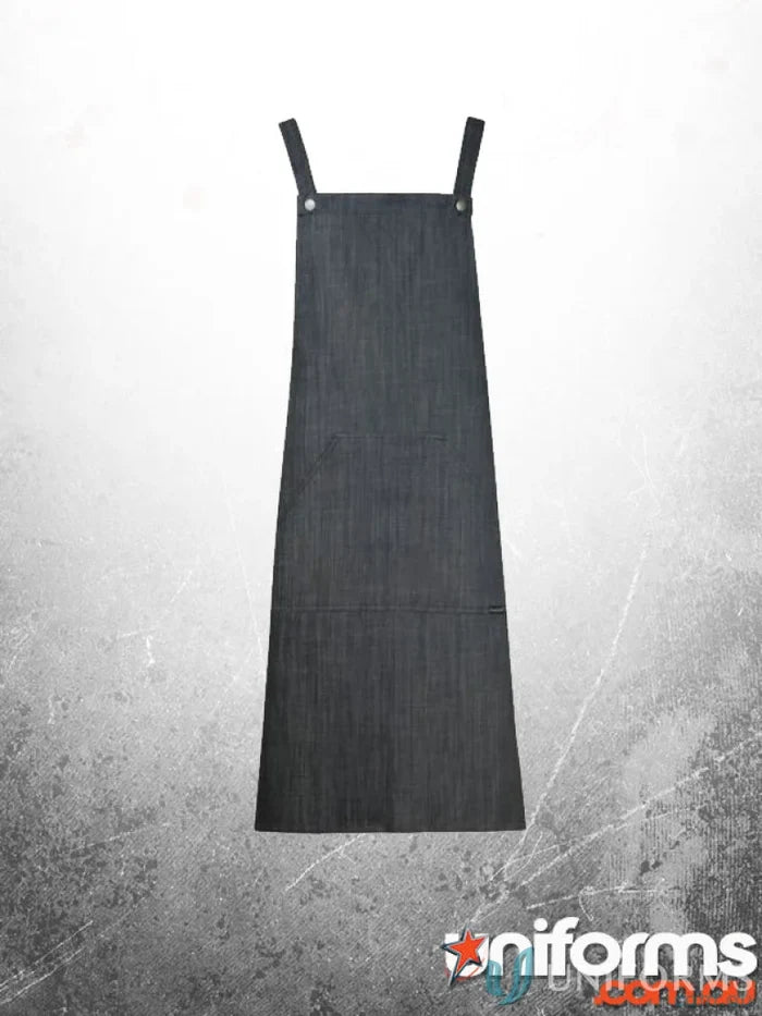 Dark denim apron from PVC Bib Apron, perfect for uniforms and workwear