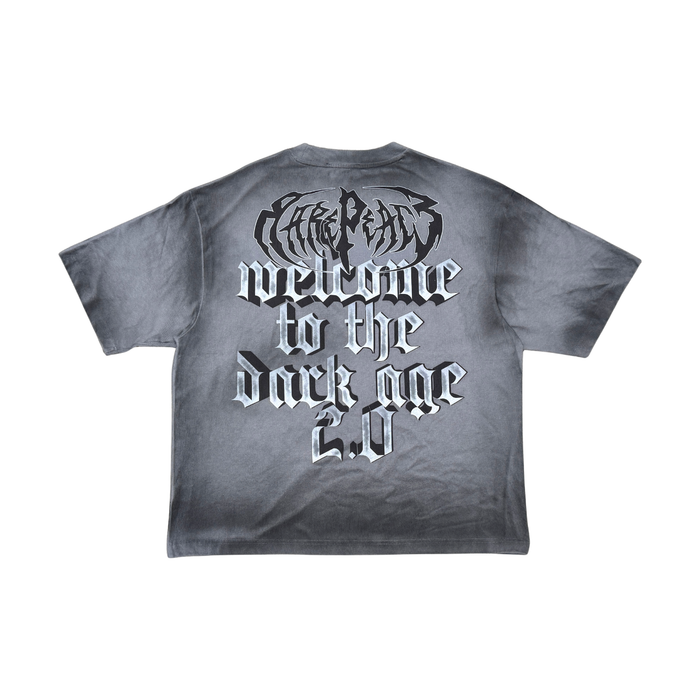 Rare Peace "Trust No One Flames" Rhinestone Grey Tee