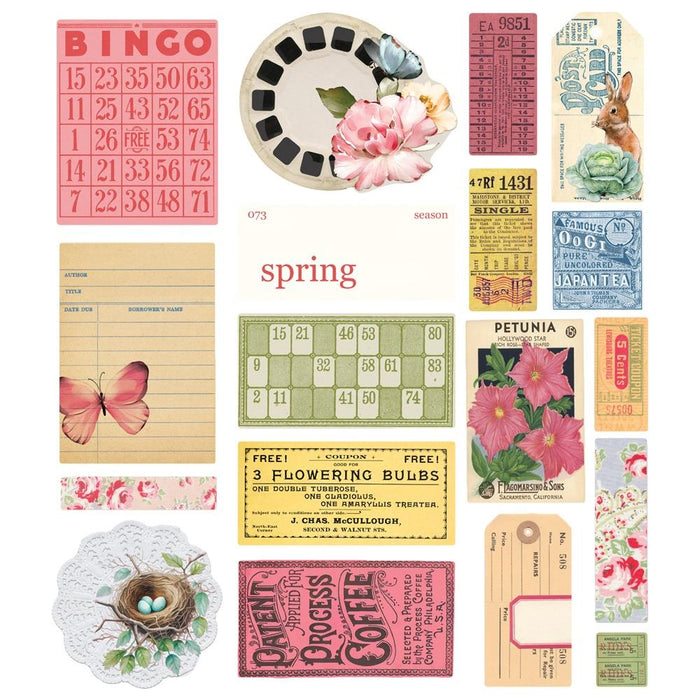 Simple Stories - Ephemera - 18/Pkg - Simple Vintage Spring Garden. Die-cuts are a great addition to scrapbook pages, greeting cards and more! The perfect embellishment for all your paper crafting needs! Available at Embellish Away located in Bowmanville Ontario Canada.