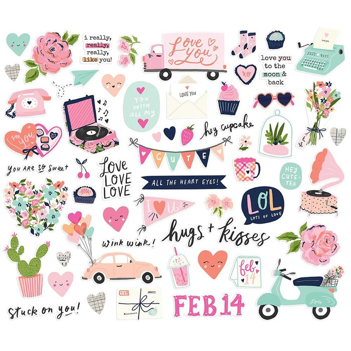 Simple Stories - Happy Hearts - Bits & Pieces Die-Cuts - 60/Pkg. Die-Cuts are a great addition to scrapbook pages, greeting cards and more! The perfect embellishment for all your paper crafting needs! Package contains Simple Stories Bits & Pieces, 60 coordinating die-cuts. Imported. Available at Embellish Away located in Bowmanville Ontario Canada.