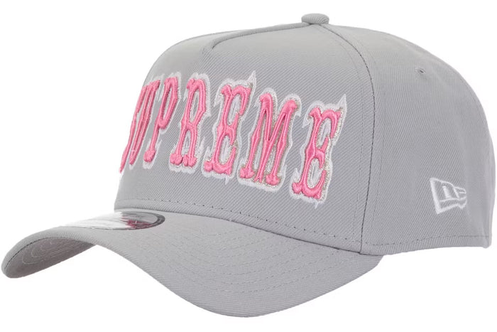 Supreme Gothic Outline New Era 59Fifty Snapback Hat - Grey (SS26)