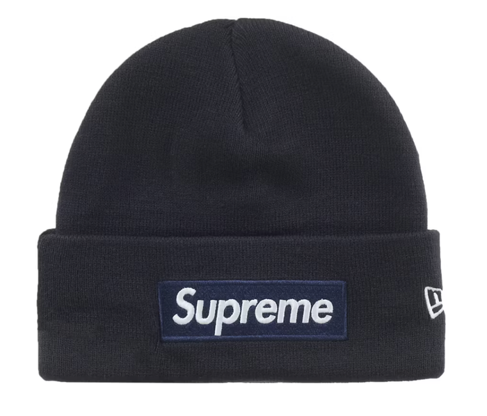 Supreme New Era Box Logo Beanie - Navy (FW25)