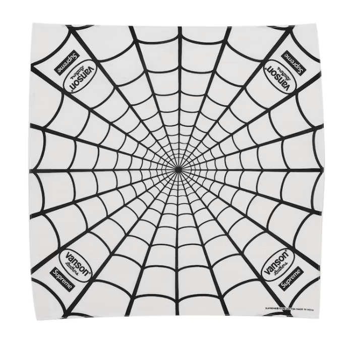 Supreme Vanson Leathers Spider-Man Bandana - White (SS26)