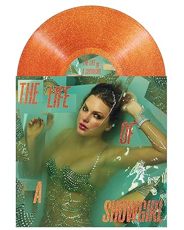 Taylor Swift: The Life of a Showgirl Orange Glitter Vinyl LP
