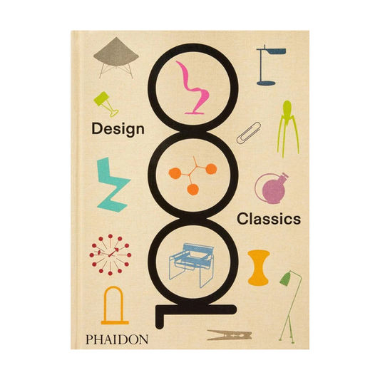 Kraft book cover with large stacked 8 emblem, Design, Classics, and PHAIDON logo.