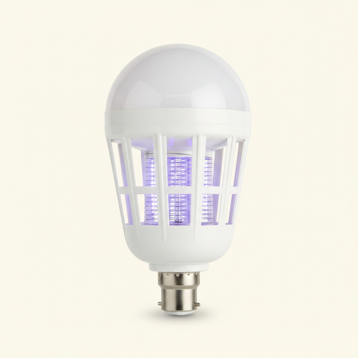 2-in-1 LED mosquito killer bulb B22 - cream background