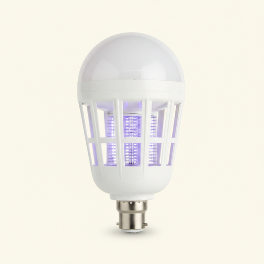 2-in-1 LED mosquito killer bulb B22 - cream background