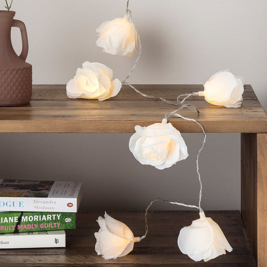 20 Warm White Led Juliet Rose Fairy Lights